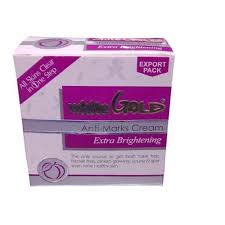 White Gold Anti-Marks Cream, Extra Brightening, for Fresh Mark Free, Freckle Free, Even Tone Skin