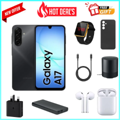 LIMITED OFFERS!! Samsung Galaxy A17 128GB+4GB 6.7" Super AMOLED Display Mediatek Helio G99 50MP Triple Camera Android 15 IP54 Waterproof 5000mAh 25W Type-C AI Smart Phones Samsung A17, A17 samsung