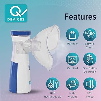 Mesh Nebulizer Portable Respiratory Treatment deliver fast asthma and bronchitis relief anywhere with this compact mesh nebulizer, converting liquid medication into ultra-fine mist for deep lung penet