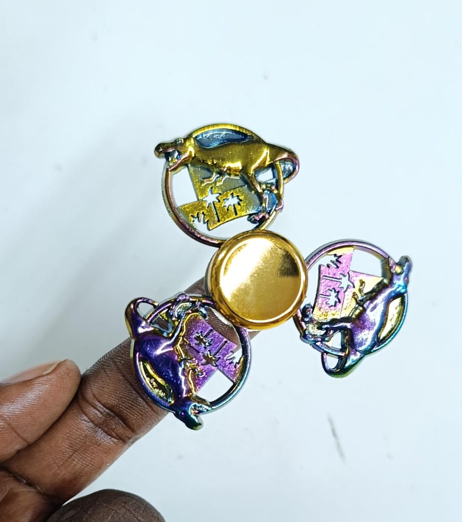 Fidget SpinnerFinger EDC Autism ADHD Stress Relief Kids Focus ToyTransform restless fingers into focused calm with this premium metal finger fidget spinner EDC featuring ultra-smooth ceramic bearings