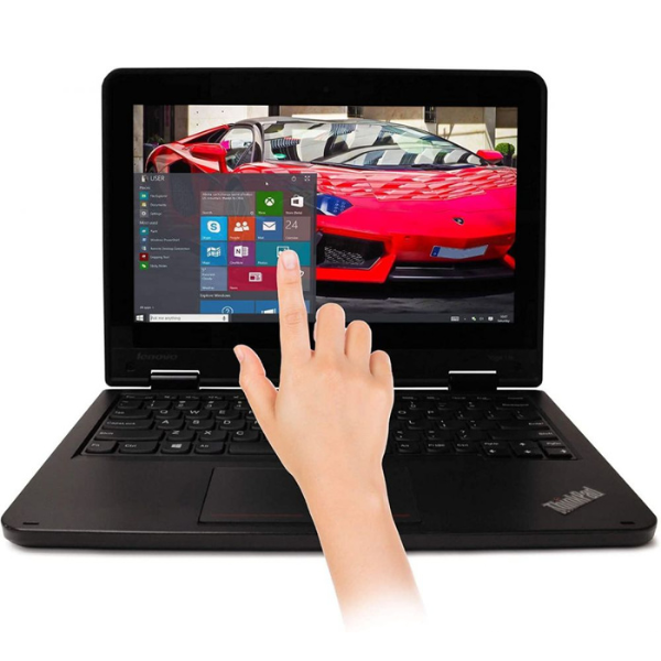 Refurbished Lenovo ThinkPad Yoga 11e X360 1.8GHz Intel Celeron Laptop 4GB RAM 128GB SSD 13.3 inch Full HD Touch Screen Display Ultra-Light Windows 10 Pro HDMI USB Ethernet ports
