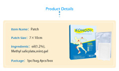 KONGDY Gel Patches, 4 Individually Wrapped 7 x 10 cm Patches, Flexible Fabric with Hemp Seed Oil, Menthol and Camphor