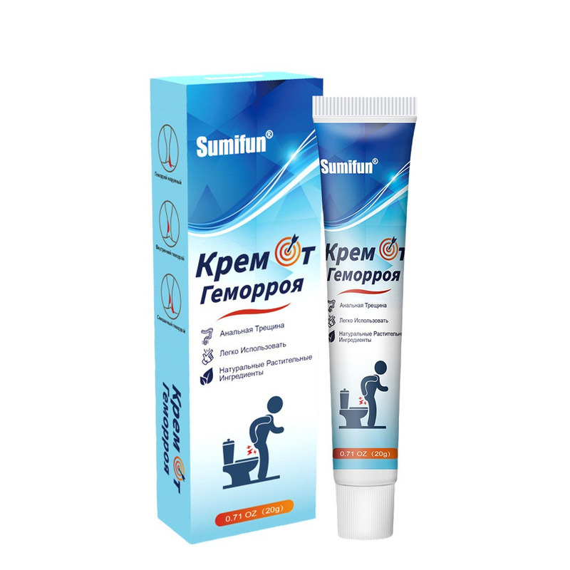 Sumifun Anal Care Cream, 20g Tube with Russian-Language Packaging, Herbal Scent