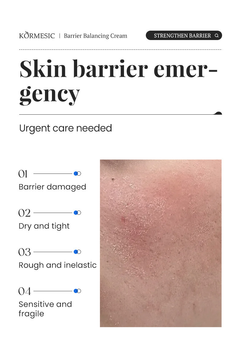 KORMESIC Barrier Balancing Face Cream with Beta-Glucan and 5X Ceramide, Moisturizing Facial Care, 50g / 1.76 oz