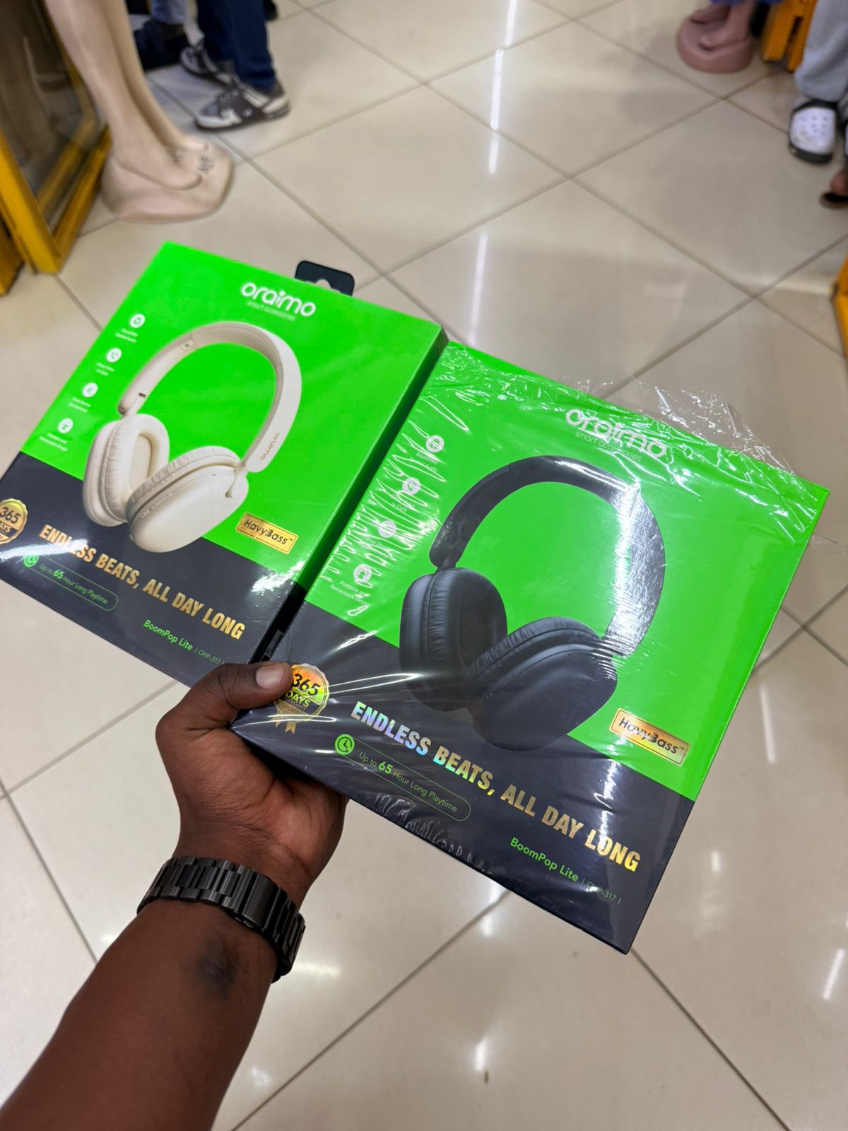 Oraimo Boompop Lite 65Hrs Playtime Heavy Bass Headphones