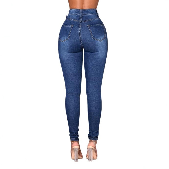 Ladies' new fashionable and versatile slimming stretch jeans pencil pants  Sexy tight jeans, European and American style jeans, women's pencil pants, elastic ins style