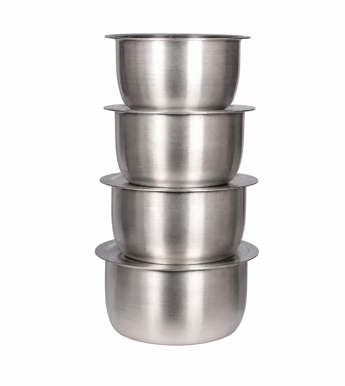 4pcs Set Of HEAVY Stainless Aluminum Sufurias No Lids,