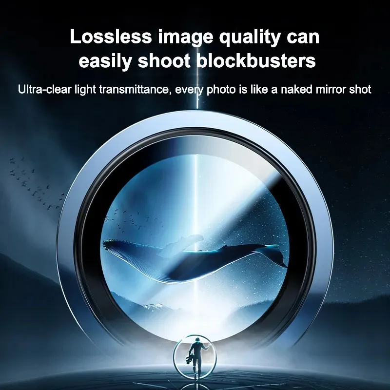 Metal Ring Camera Lens Protector Glass For iPhone 11 12 13 14 15 Pro Max Mini Plus Full Cover Camera Protector Lens Film