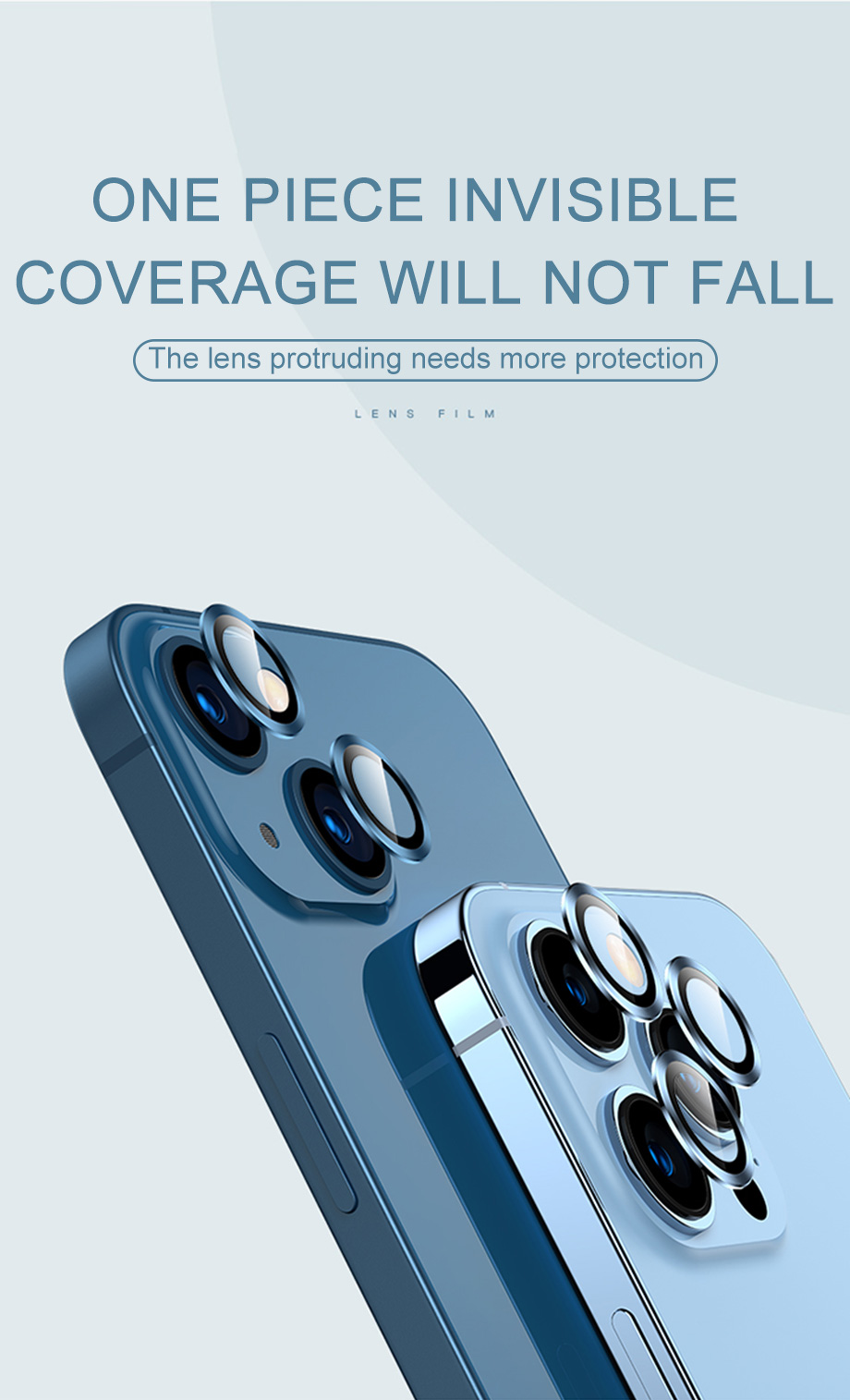 Metal Ring Camera Lens Protector Glass For iPhone 11 12 13 14 15 Pro Max Mini Plus Full Cover Camera Protector Lens Film