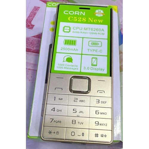 LIMITED OFFER!! CORN T528:| 3.0" QVGA LCD Screen | 64MB RAM+128MB Storage Expandable Upto 32GB | 2500mAh Battery | Dual SIM | Torch | 2.0MP Camera | 1000 Contacts & 1000 Messages | FM Radio | Kabambe