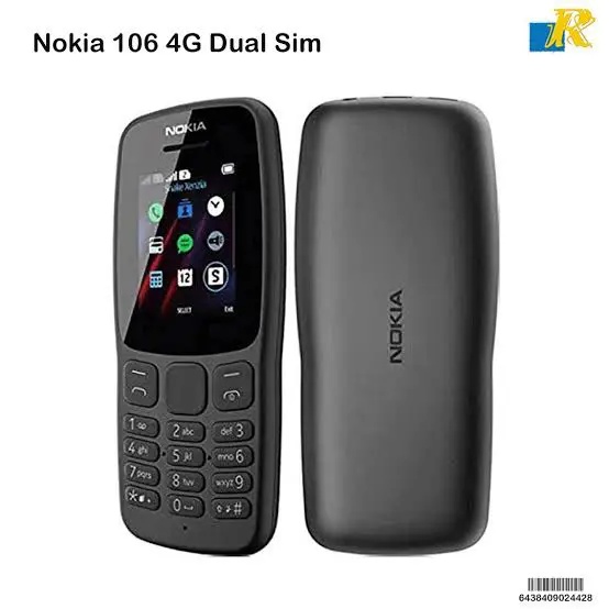 SPECIAL OFFER!! HMD NOKIA 106:| 1.8" QQVGA LCD Screen | 4MB RAM+4MB ROM Expandable Upto 32GB | 800mAh Battery | Dual SIM | Torch | S30+ OS | 2000 Contacts & 500 SMS | FM Radio | Micro-USB | Kabambe