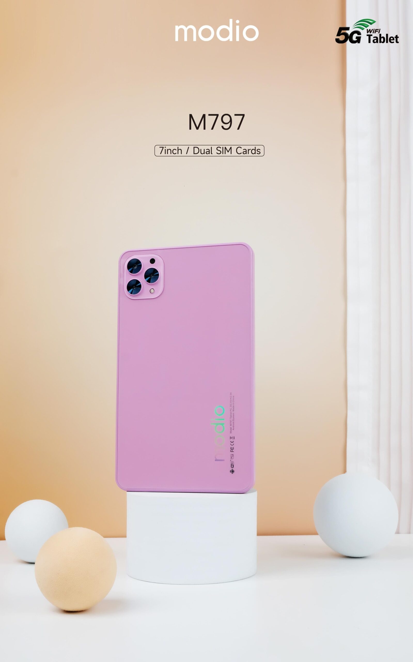 AMAZING OFFERS!! MODIO M797 5G KID'S TABLET: | 7-Inch HD IPS Display | 6GB RAM+256GB Storage | 3000mAh Battery | 5MP Rear & 2MP Selfie Camera | Android 13 | Dual SIM+WiFi | Bluetooth | - Tablets