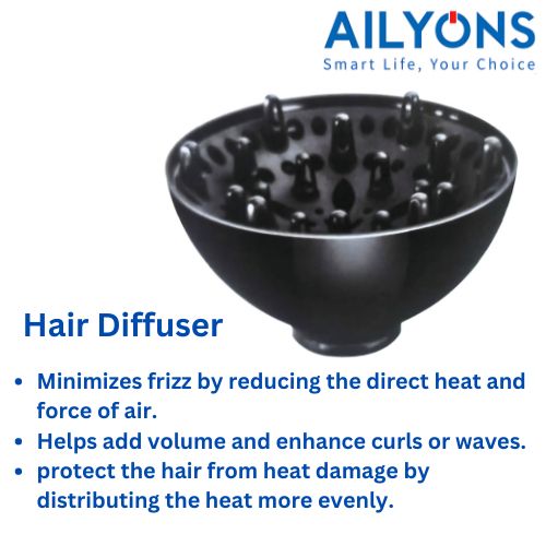 DISCOUNT DEALS!! Ailyons P2 Professional Hair Dryer/Blow Dryer: | 2200W Motor | 3 Heat Modes | 2 Speed Levels | Ergonomic Design | Low Noise | Removable Filter | Lightweight | Hair Dryers