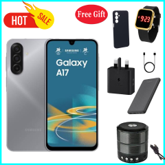 HOT DEALS!!!Samsung Galaxy A17 128GB+4GB 6.7" Super AMOLED Display Mediatek Helio G99 50MP Triple Camera Android 15 IP54 Waterproof 5000mAh 25W Type-C Charge AI Smart Phones phone+FREEBIES