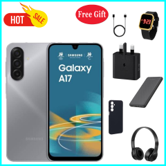 HOT DEALS!!!Samsung Galaxy A17 128GB+4GB 6.7" Super AMOLED Display Mediatek Helio G99 50MP Triple Camera Android 15 IP54 Waterproof 5000mAh 25W Type-C Charge AI Smart Phones phone+FREEBIES