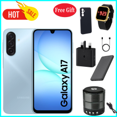 HOT DEALS!!!Samsung Galaxy A17 128GB+4GB 6.7" Super AMOLED Display Mediatek Helio G99 50MP Triple Camera Android 15 IP54 Waterproof 5000mAh 25W Type-C Charge AI Smart Phones phone+FREEBIES