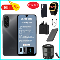 HOT DEALS!!!Samsung Galaxy A17 128GB+4GB 6.7" Super AMOLED Display Mediatek Helio G99 50MP Triple Camera Android 15 IP54 Waterproof 5000mAh 25W Type-C Charge AI Smart Phones phone+FREEBIES