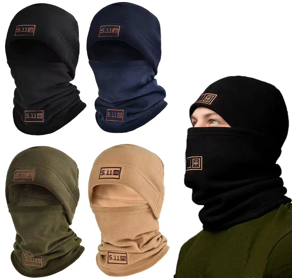 Windproof Hat Scarf Gloves Set Warmer Sport Cycling Hat-Outdoor Fleece Lined Neck Warmer Cycling Face Mask Thick Fleece Polar Fleece Neck Gaiter,Windproof Ski Hat Multi-purpose-Full Head Balaclava