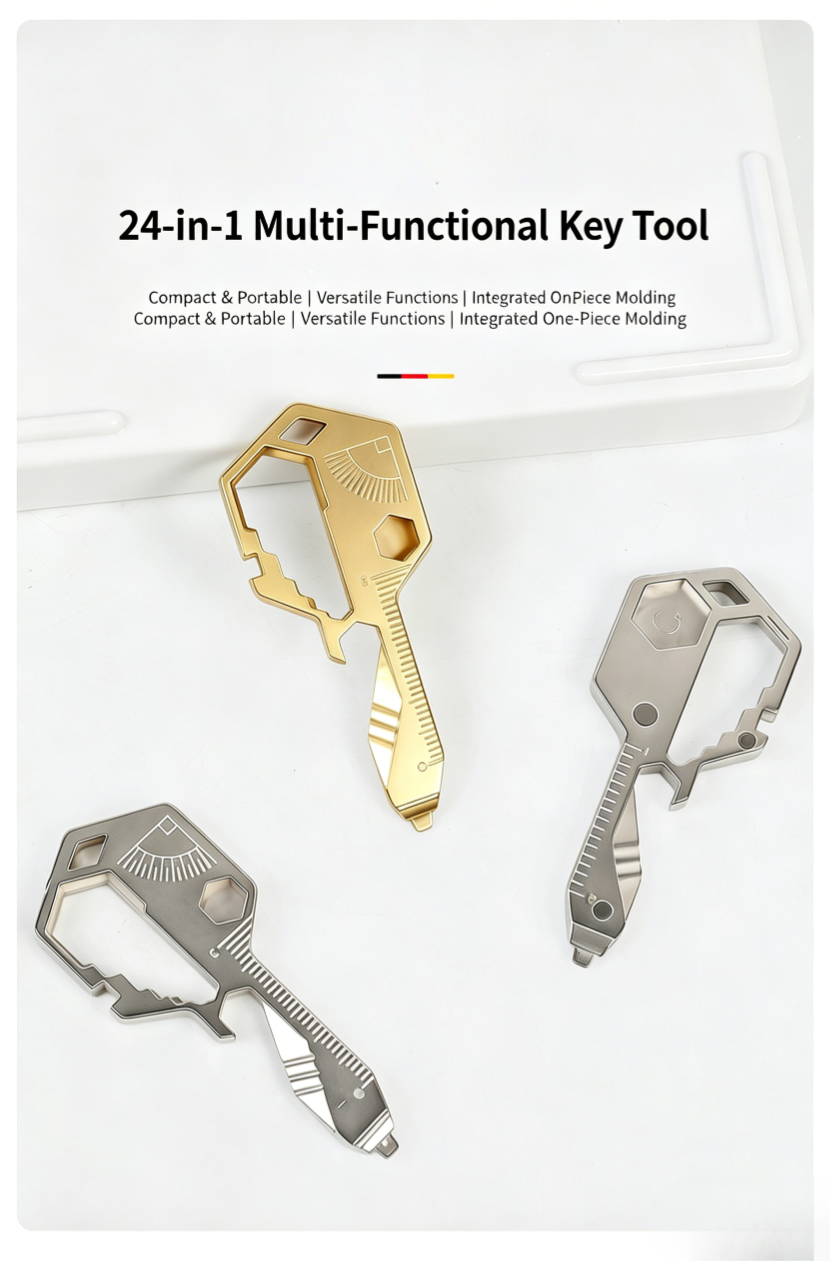 Keychain Multitool EDC Tool with 24+Functions Gifts| Small Bottle Opener keychain with Screwdriver,Wrench, Box Cutter for Travel,Outdoor,Utility Gadget,Everyday Use Gifts for Men Dad Gifts–TSA Safe