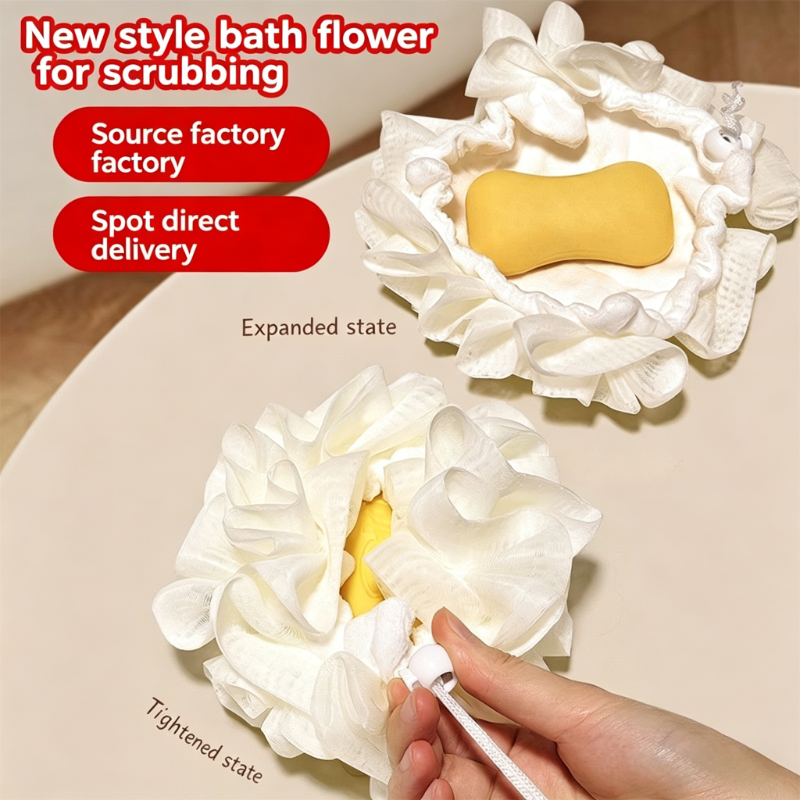 1-3Pcs Bar Soap Loofah Pouch, 2 in 1 Exfoliating Washcloth with Soap Pocket for Cleansing Smooth Skin,Reusable Shower Sponge,Body Scrubber Shower Bath Sponge Loofah,Beige