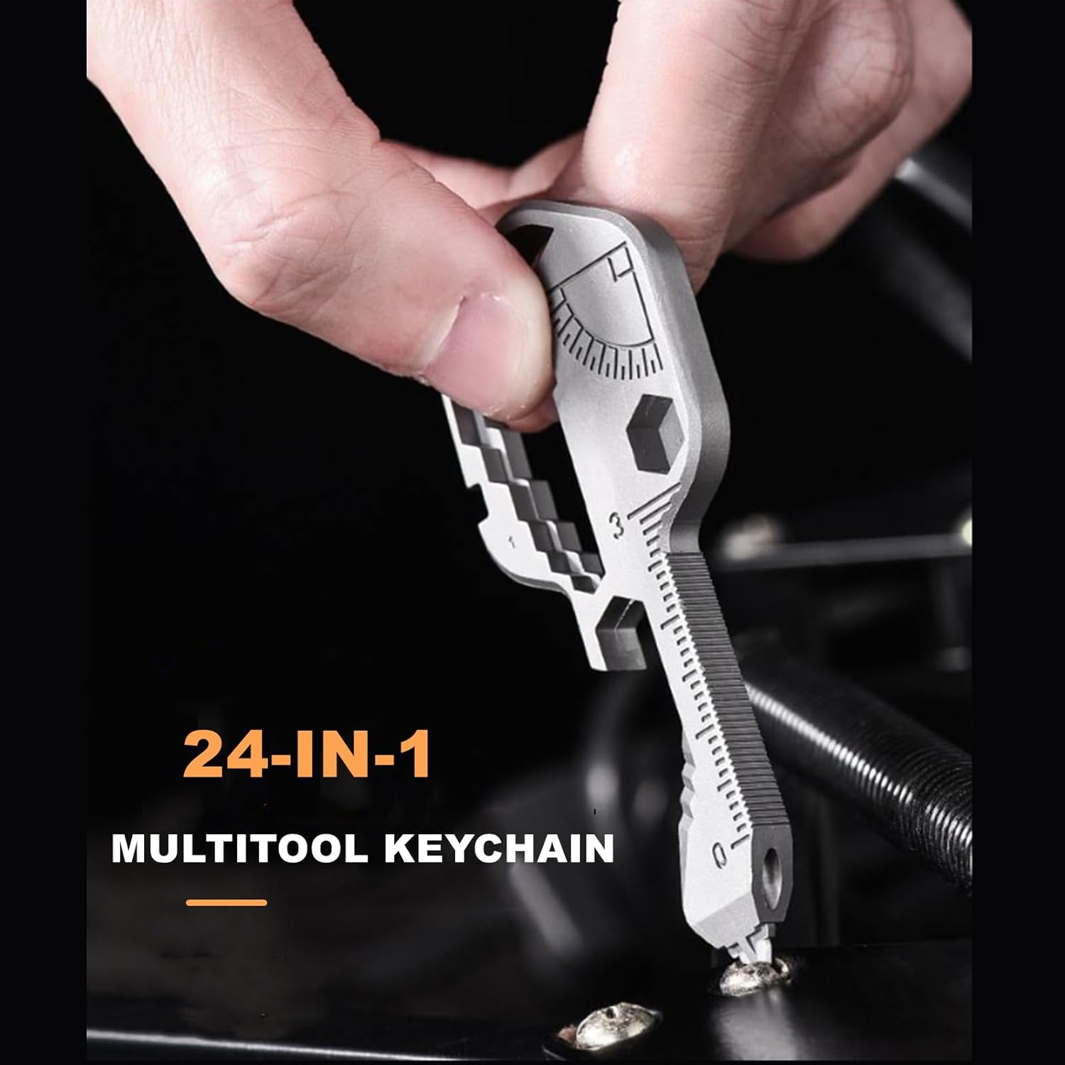 Keychain Multitool EDC Tool with 24+Functions Gifts| Small Bottle Opener keychain with Screwdriver,Wrench, Box Cutter for Travel,Outdoor,Utility Gadget,Everyday Use Gifts for Men Dad Gifts–TSA Safe