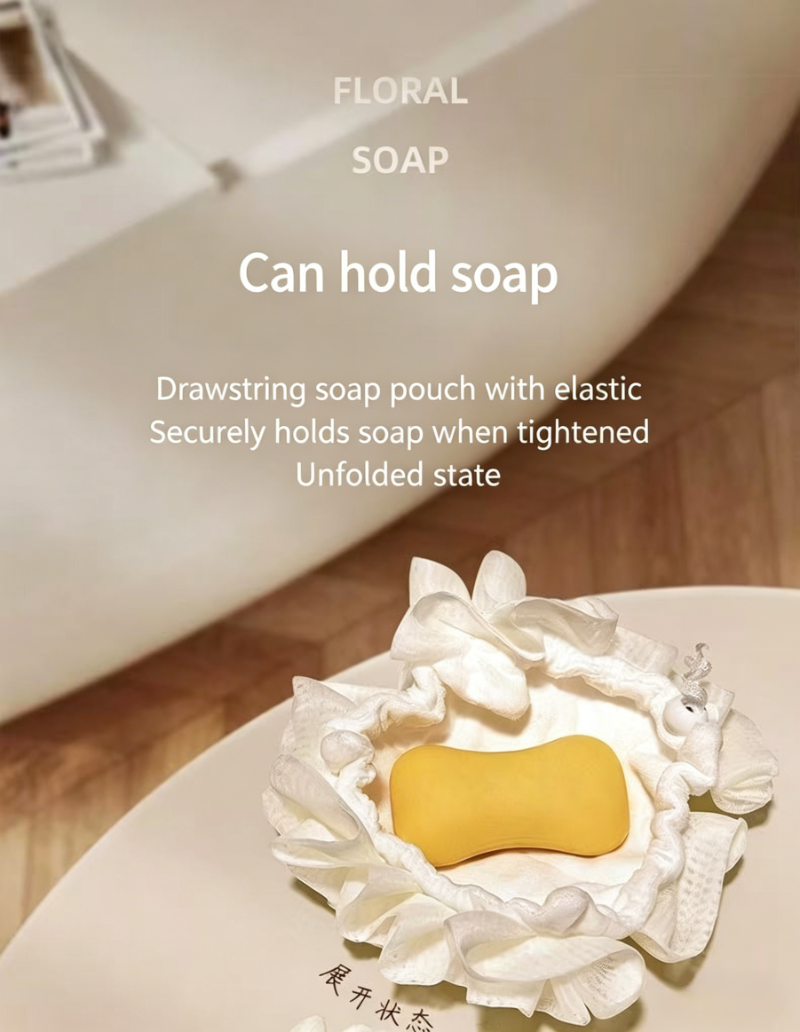 1-3Pcs Bar Soap Loofah Pouch, 2 in 1 Exfoliating Washcloth with Soap Pocket for Cleansing Smooth Skin,Reusable Shower Sponge,Body Scrubber Shower Bath Sponge Loofah,Beige