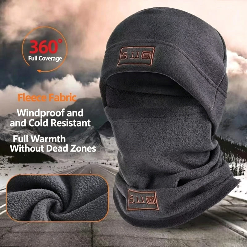 Windproof Hat Scarf Gloves Set Warmer Sport Cycling Hat-Outdoor Fleece Lined Neck Warmer Cycling Face Mask Thick Fleece Polar Fleece Neck Gaiter,Windproof Ski Hat Multi-purpose-Full Head Balaclava