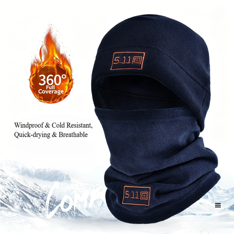 Windproof Hat Scarf Gloves Set Warmer Sport Cycling Hat-Outdoor Fleece Lined Neck Warmer Cycling Face Mask Thick Fleece Polar Fleece Neck Gaiter,Windproof Ski Hat Multi-purpose-Full Head Balaclava
