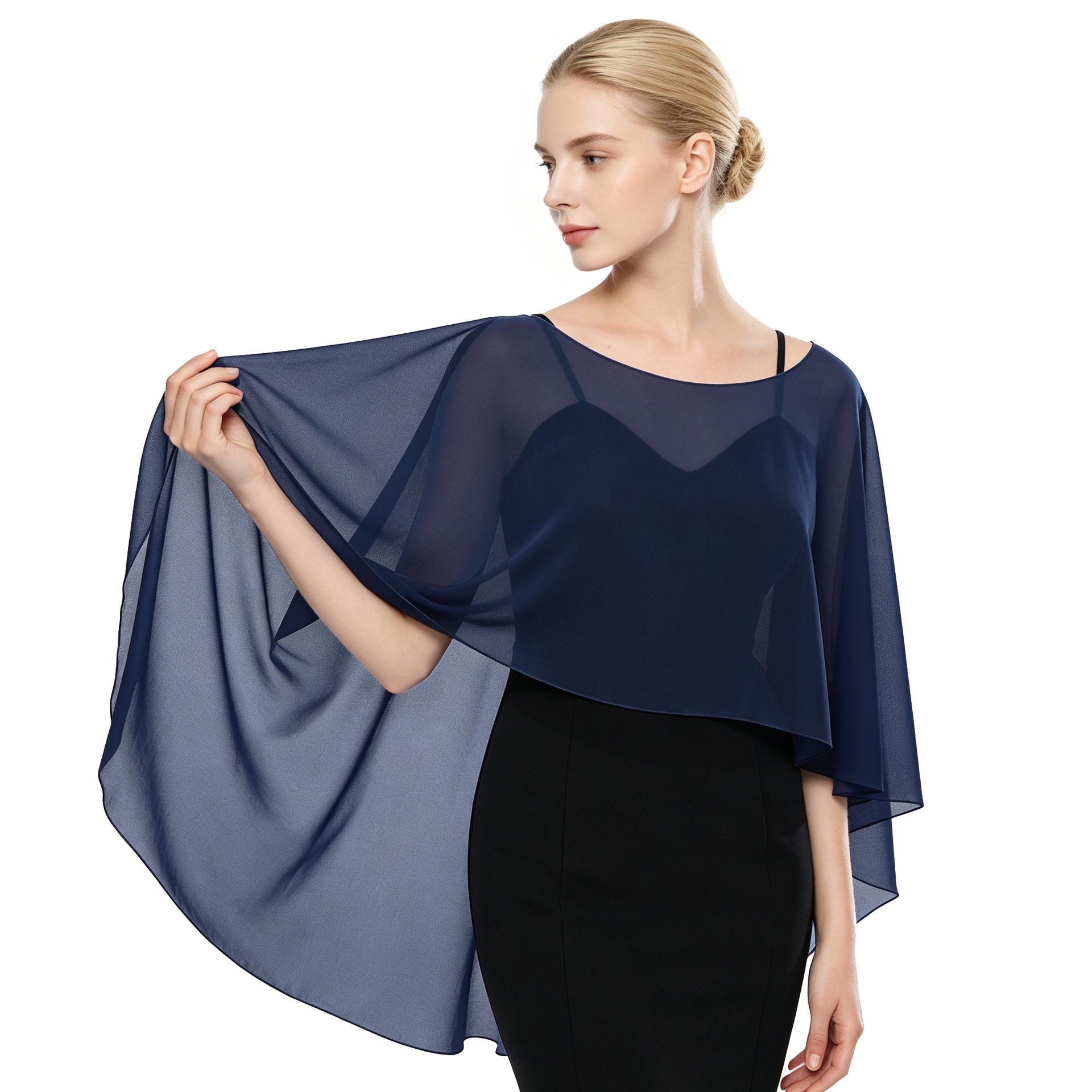 Sheer Shawls and Wraps for Evening Dresses Chiffon Capes for Women Soft Wedding Cover Up Women's Chiffon Shawl, Lightweight Pashmina Scarf, Summer Sheer Cover Up for Wedding,Party & Outdoor