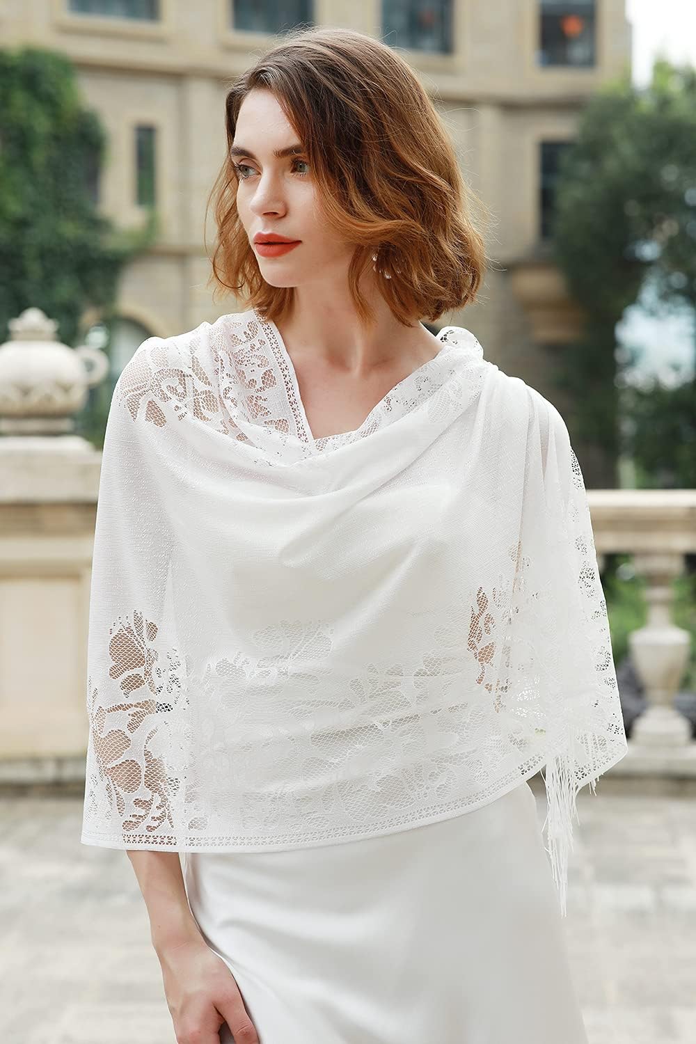 Shawls and Wraps for Evening Dresses Scarfs for Women Pashmina Wedding Formal Shawl -New Summer Solid Color Lace Hollow Out Tassel Long Scarf, Women's Shawl & Headscarf