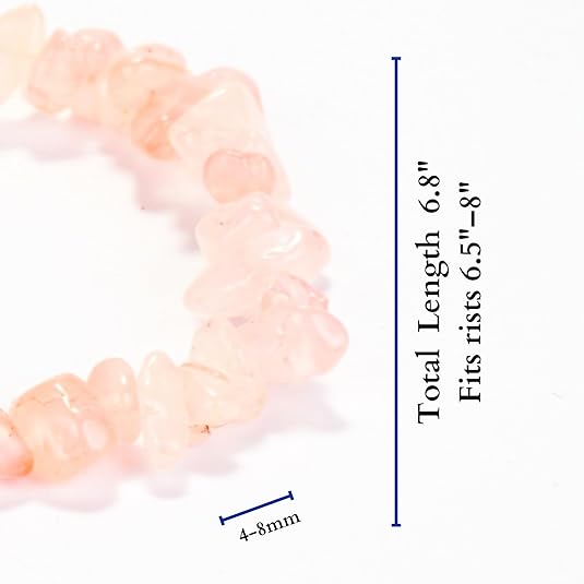 Bracelets for Men & Women-Natural Gemstone Raw Beads Stretch Bracelet,Irregular Chips Healing Crystal Jewelry. Anxiety Relief for Stress & Negative Energy Protection,harmonizes energy field