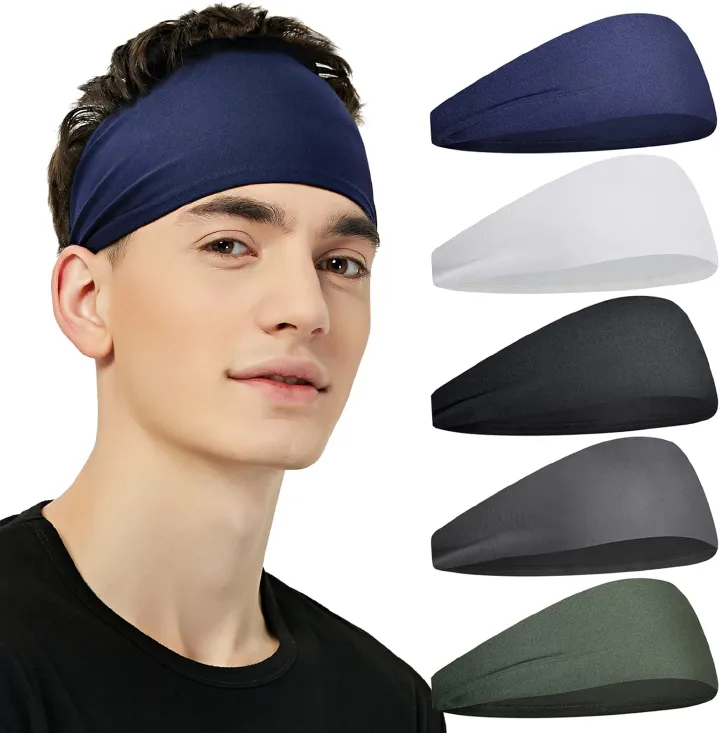 1/2/3PCS Sports Headbands for Men,Moisture Wicking Workout Headband, Sweatband Headbands for Running,Cycling,Football,Yoga,Hairband for Women and Men