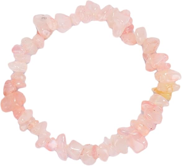 Bracelets for Men & Women-Natural Gemstone Raw Beads Stretch Bracelet,Irregular Chips Healing Crystal Jewelry. Anxiety Relief for Stress & Negative Energy Protection,harmonizes energy field