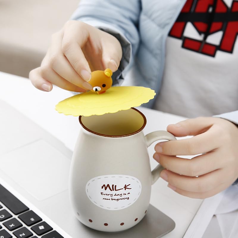1/2/6pcs Silicone Cup Lids Mug Cover Colorful Anti-dust Coffee Cup Mug Covers,Cute TPE Cup Lids-Universal Dustproof & Leakproof Mug Covers,Reusable Coffee Tea Cup Tops for Ceramic Glass Mugs