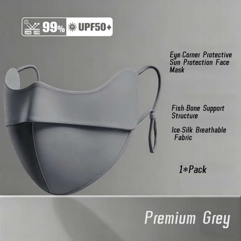 3D Fishbone UV Protection Mask, Ice Silk Breathable Stereo Face Mask with Flexible Bone, Sun Shade for Women-Breathable & Cooling, Reusable for Outdoor Activities