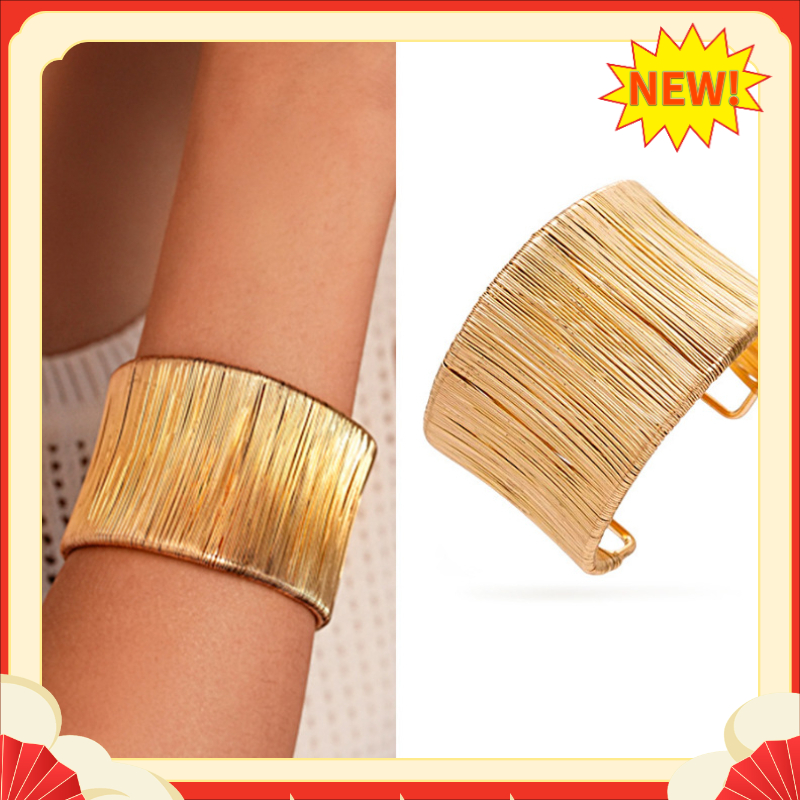 MS 3PCS Gold plated Chunky Cuff Bracelets for Women Irregular Minimalist Statement Bangle Bracelets Set Open Wide Bangle Arm Cuff Upper Arm Punk Jewelry