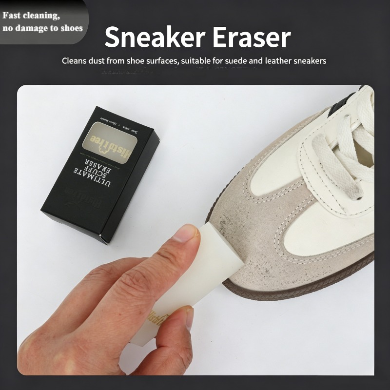 Shoe Care Cleaning Eraser, Portable Sneaker Eraser Wash Free Shoe Stain Cleaner, Rubber Block Shoe Brush Stain Remover Eraser for Clean Sneakers, Leather Shoes, Sports Shoes, Casual Shoes, Boots