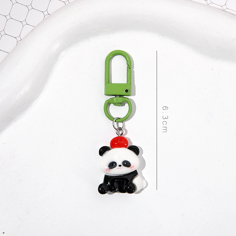 1-6pcs Cute Cartoon Red Panda Keychain,giant panda Lovely Bag Charm for Students & Best Friends, Bag Accessory, Small Gift, Car Key Pendant