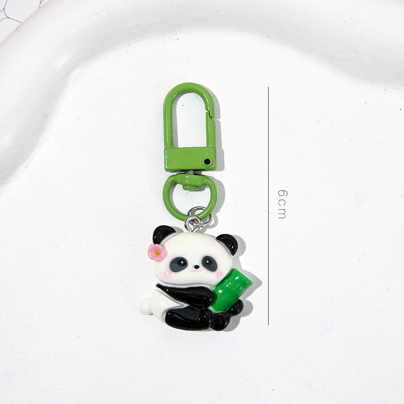 1-6pcs Cute Cartoon Red Panda Keychain,giant panda Lovely Bag Charm for Students & Best Friends, Bag Accessory, Small Gift, Car Key Pendant