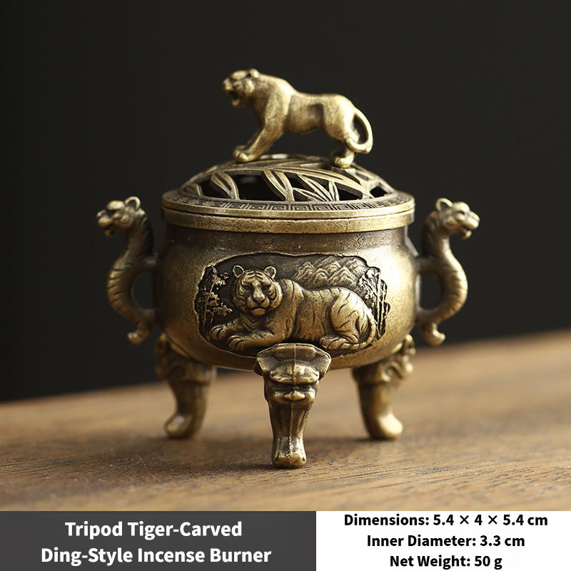 17 Types Nepalese-Style Bronze Incense Burner Stand with Geometric Patterns, All-Holiday Compatible Metal Holder for Meditation, Room Decor and Aromatherapy,Cultural Home Accessory (Mountain Peak)