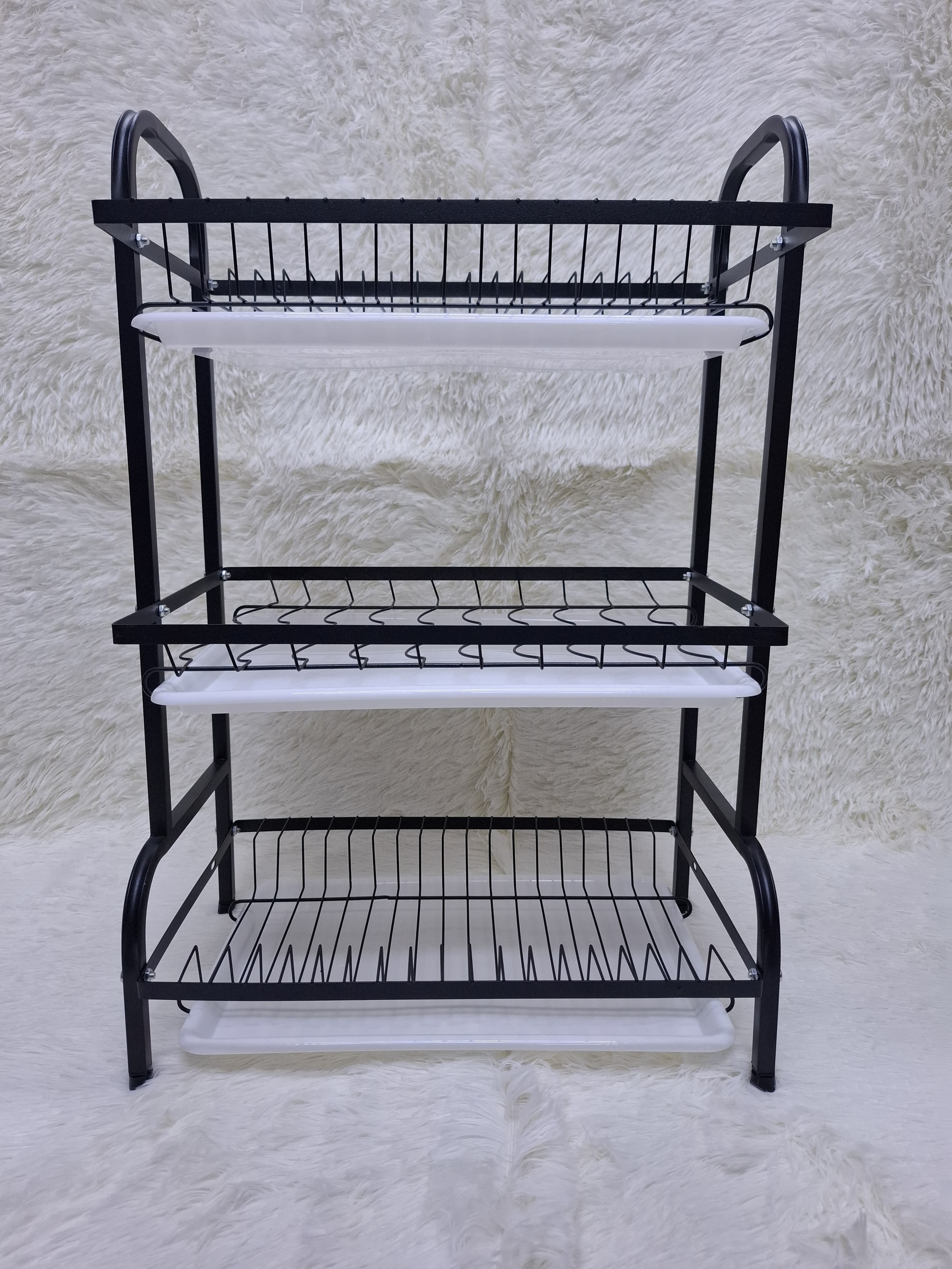 🔥👌3 tier dish Rack without Side Holders, stainless steel dish rack , portable dish rack , portable dish rack.