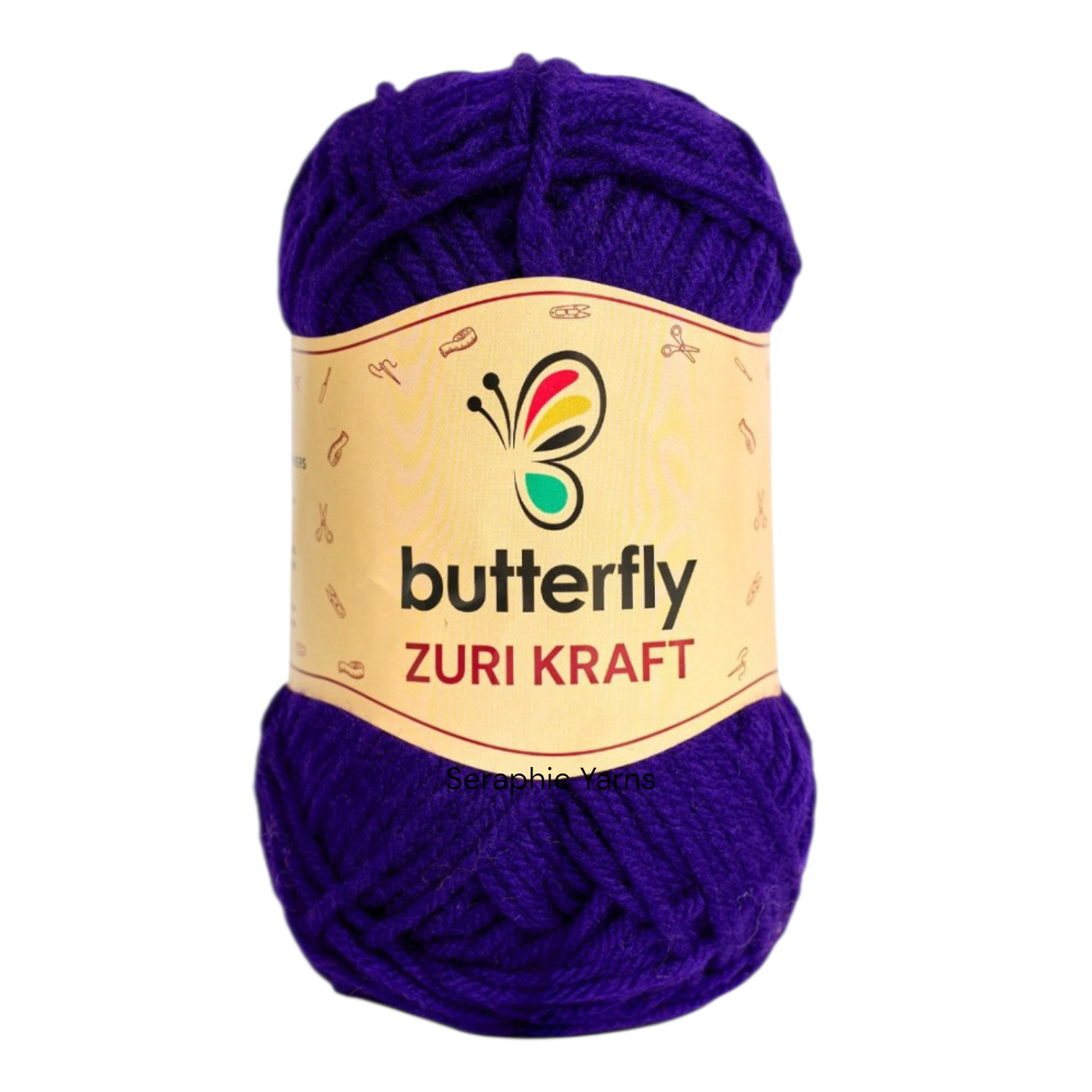 Dark Purple Butterfly Zuri Kraft Chunky Acrylic Yarn 5PCS 100g per ball