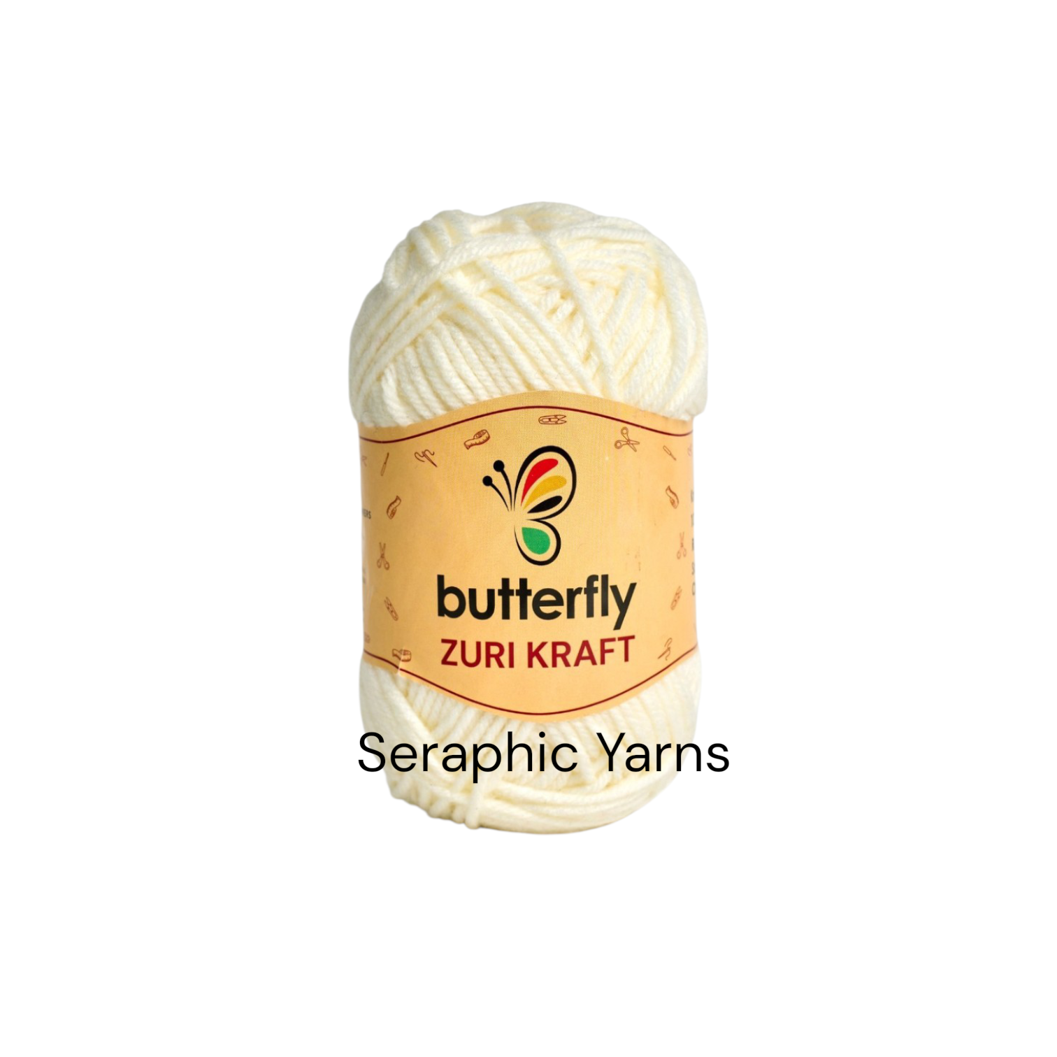 Dirty White Butterfly Zuri Kraft Chunky Acrylic Yarn 5PCS 100g per ball