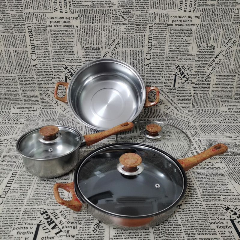 12PCS Stainless Steel Kettle Cookware Set – Non-Stick Cooking Pots & Pans Set | Durable Kitchen Set for Home, Hotel & Restaurant Cooking