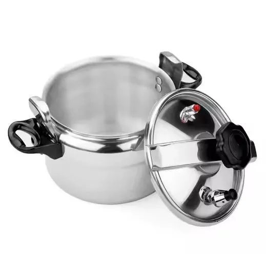 5L Thickened Aluminum Pressure Cooker, Large Capacity Explosion-Proof Pressure Canner with Easy Lock Lid, Compatible with Gas Stove, Quick Home Cooking Cookware