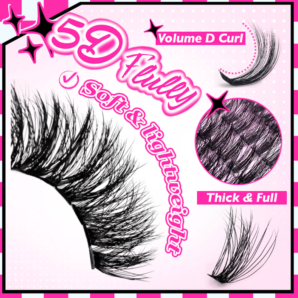 800 Pcs 30D 40D 50D 60D Natural Lash Clusters Kit with Lash Glue and Tweezer, Fairy Wispy Manga Eyelash Clusters, Airy Cute Style, 9–16mm Individual Lashes Book Set Cluster Eyelash Extensions Kit