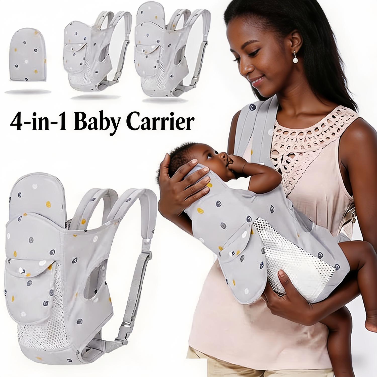 Baby Carrier Front & Back Carrier - Hands-Free with Buckles, Soft Comfortable Carrier Suitable for to, Travel-Friendly for, Shopping, Outings
