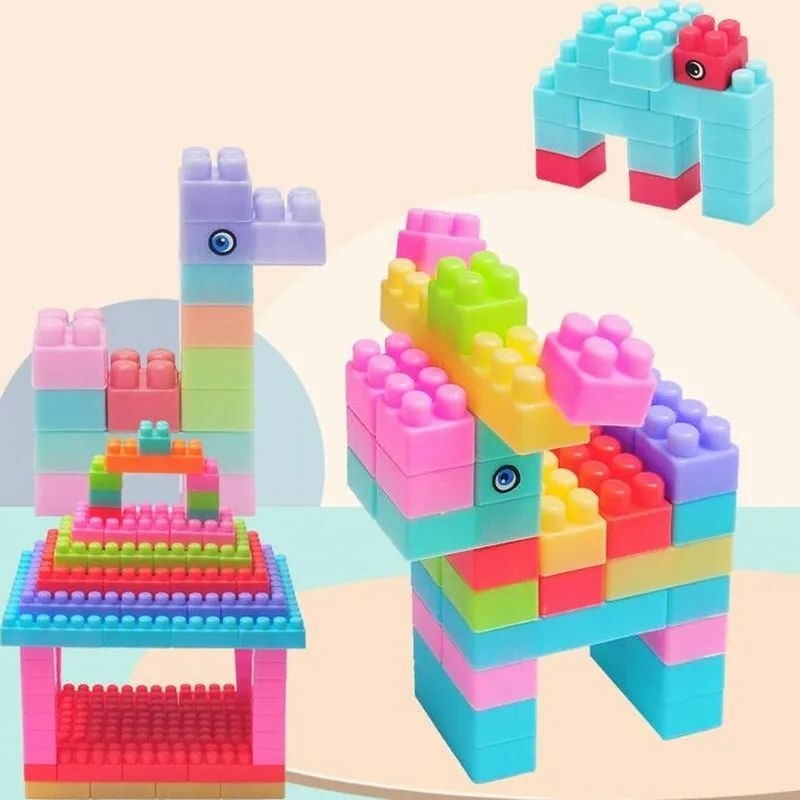108 Pcs Building Blocks for Kids, DIY Puzzle Toy Set, Safe & Fun Early Learning STEM Gift, Creative Christmas Present for Boys and Girls Ages 3+ Baby Toddler