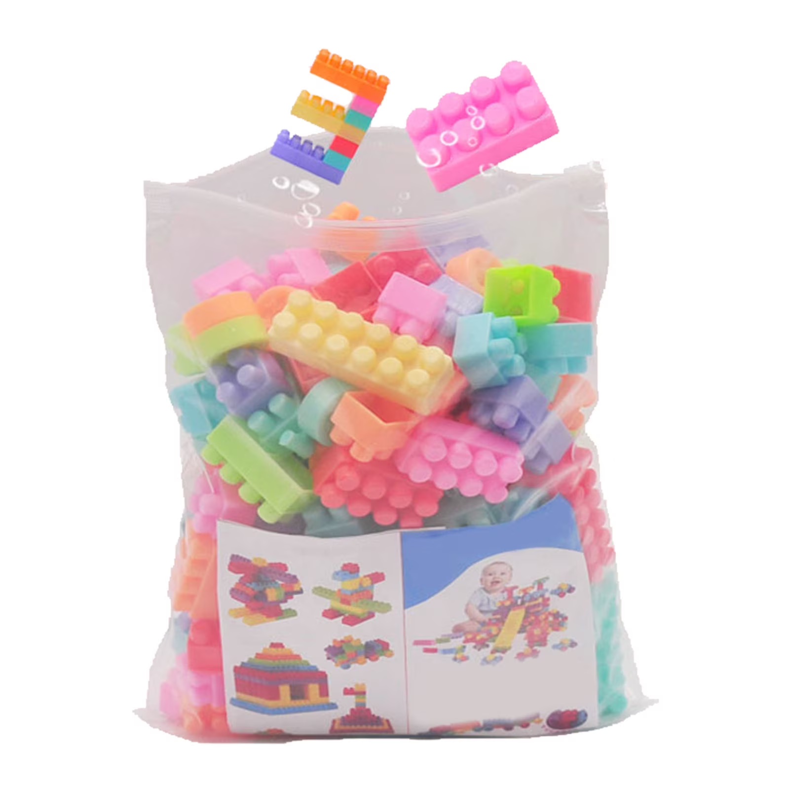108 Pcs Building Blocks for Kids, DIY Puzzle Toy Set, Safe & Fun Early Learning STEM Gift, Creative Christmas Present for Boys and Girls Ages 3+ Baby Toddler