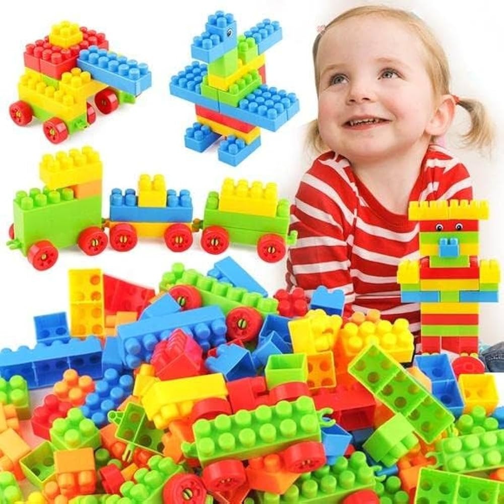 108 Pcs Building Blocks for Kids, DIY Puzzle Toy Set, Safe & Fun Early Learning STEM Gift, Creative Christmas Present for Boys and Girls Ages 3+ Baby Toddler
